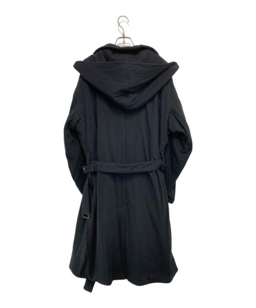 yohji yamamoto+noir（ヨウジヤマモトプリュスノアール）yohji yamamoto+noir (ヨウジヤマモトプリュスノアール) 16AW コットンフーデッドコート ブラック サイズ:2の古着・服飾アイテム