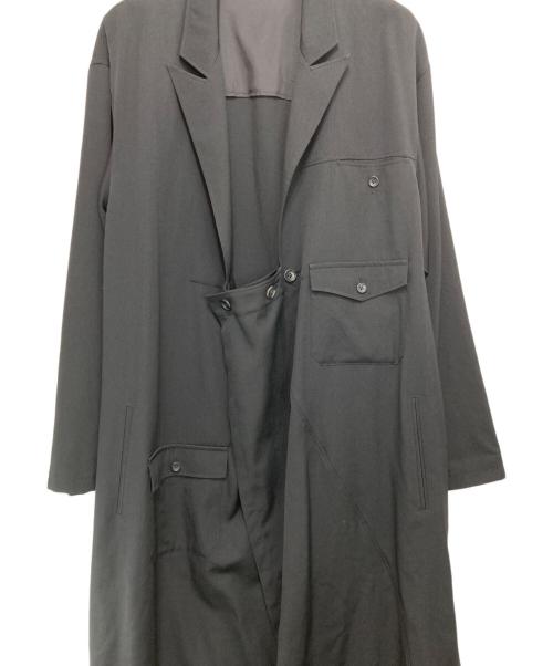 Yohji Yamamoto pour homme（ヨウジヤマモト プールオム）Yohji Yamamoto pour homme (ヨウジヤマモト プールオム) 17SS ウールギャバロングコート ブラック サイズ:3の古着・服飾アイテム