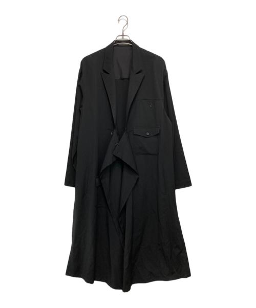 Yohji Yamamoto pour homme（ヨウジヤマモト プールオム）Yohji Yamamoto pour homme (ヨウジヤマモト プールオム) 17SS ウールギャバロングコート ブラック サイズ:3の古着・服飾アイテム