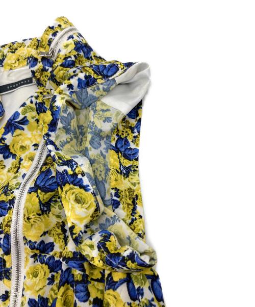 SPORT MAX（スポーツマックス）SPORT MAX (スポーツマックス) 花柄ジップアップベスト イエロー×ブルー サイズ:J42の古着・服飾アイテム