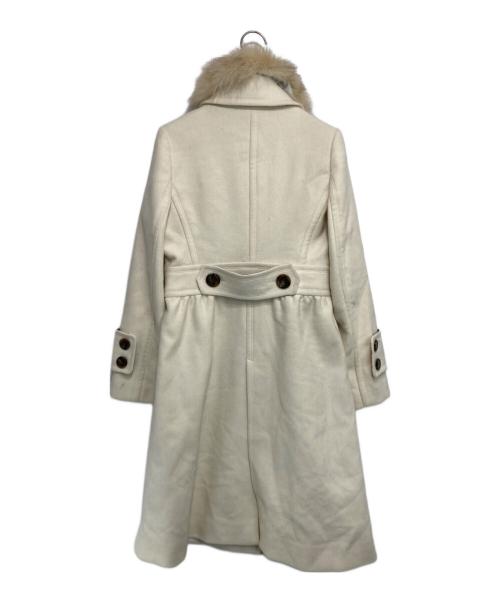 BURBERRY BLUE LABEL（バーバリー ブルー レーベル）BURBERRY BLUE LABEL (バーバリー ブルー レーベル) アンゴラ混コート ホワイト サイズ:38の古着・服飾アイテム
