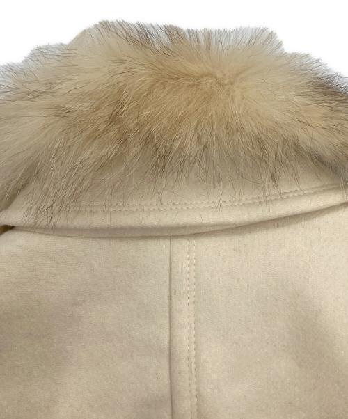 BURBERRY BLUE LABEL（バーバリー ブルー レーベル）BURBERRY BLUE LABEL (バーバリー ブルー レーベル) アンゴラ混コート ホワイト サイズ:38の古着・服飾アイテム