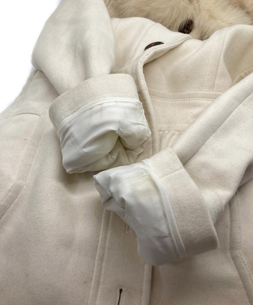 BURBERRY BLUE LABEL（バーバリー ブルー レーベル）BURBERRY BLUE LABEL (バーバリー ブルー レーベル) アンゴラ混コート ホワイト サイズ:38の古着・服飾アイテム