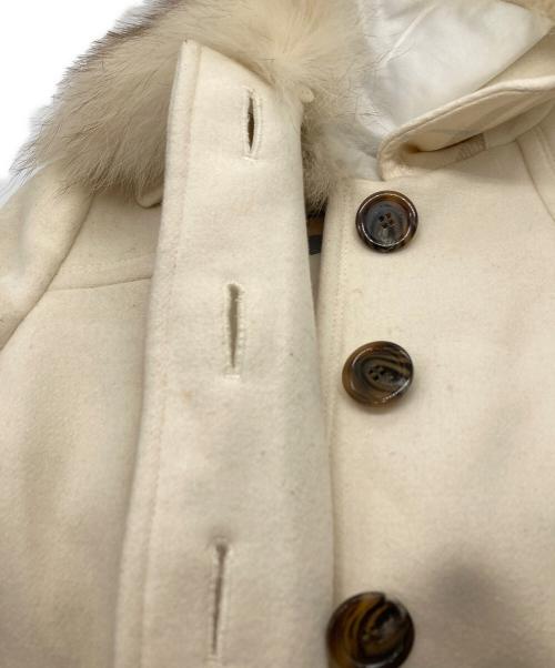 BURBERRY BLUE LABEL（バーバリー ブルー レーベル）BURBERRY BLUE LABEL (バーバリー ブルー レーベル) アンゴラ混コート ホワイト サイズ:38の古着・服飾アイテム