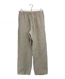 MR.OLIVE（ミスターオリーブ）の古着「FRENCH LINEN WASHABLE "RELAX TAPERED EASY PANTS"」｜ベージュ