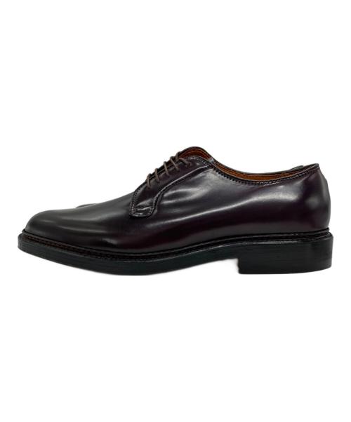 Alden（オールデン）Alden (オールデン) PLANE TOE CORDOVAN プレーントゥ コードバン バーガンディー サイズ:7 1/2の古着・服飾アイテム