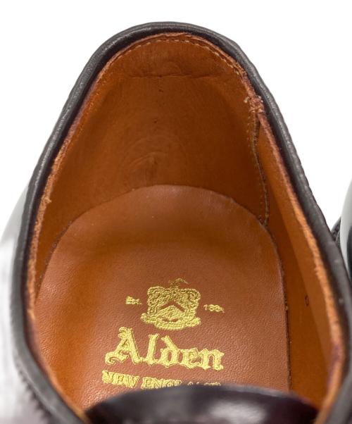 Alden（オールデン）Alden (オールデン) PLANE TOE CORDOVAN プレーントゥ コードバン バーガンディー サイズ:7 1/2の古着・服飾アイテム