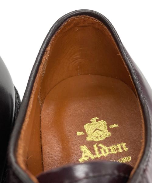 Alden（オールデン）Alden (オールデン) PLANE TOE CORDOVAN プレーントゥ コードバン バーガンディー サイズ:7 1/2の古着・服飾アイテム