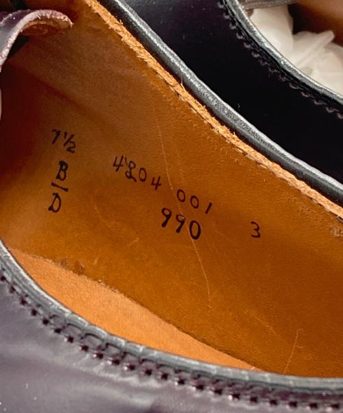 Alden（オールデン）Alden (オールデン) PLANE TOE CORDOVAN プレーントゥ コードバン バーガンディー サイズ:7 1/2の古着・服飾アイテム