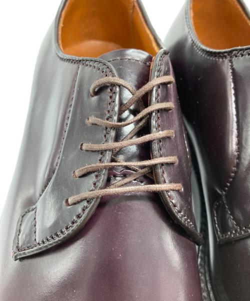 Alden（オールデン）Alden (オールデン) PLANE TOE CORDOVAN プレーントゥ コードバン バーガンディー サイズ:7 1/2の古着・服飾アイテム