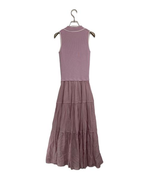 HER LIP TO（ハーリップトゥ）HER LIP TO (ハーリップトゥ) Jules Knit Docking Tiered Dress パープル サイズ:Mの古着・服飾アイテム