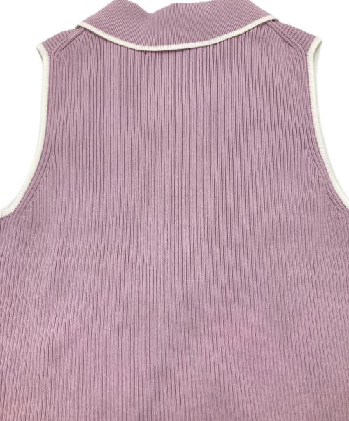HER LIP TO（ハーリップトゥ）HER LIP TO (ハーリップトゥ) Jules Knit Docking Tiered Dress パープル サイズ:Mの古着・服飾アイテム