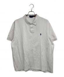 POLO RALPH LAUREN（ポロ・ラルフローレン）の古着「アイコニックカスタムスリムフィットメッシュポロシャツ」｜ホワイト