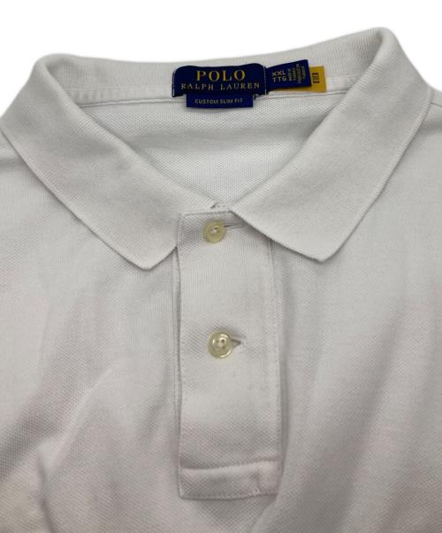 POLO RALPH LAUREN（ポロ・ラルフローレン）POLO RALPH LAUREN (ポロ・ラルフローレン) アイコニックカスタムスリムフィットメッシュポロシャツ ホワイト サイズ:XXLの古着・服飾アイテム
