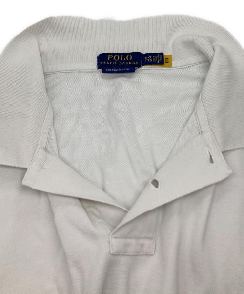POLO RALPH LAUREN（ポロ・ラルフローレン）POLO RALPH LAUREN (ポロ・ラルフローレン) アイコニックカスタムスリムフィットメッシュポロシャツ ホワイト サイズ:XXLの古着・服飾アイテム