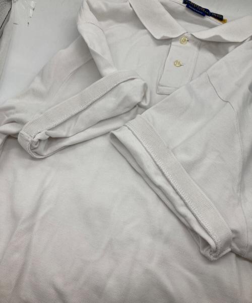 POLO RALPH LAUREN（ポロ・ラルフローレン）POLO RALPH LAUREN (ポロ・ラルフローレン) アイコニックカスタムスリムフィットメッシュポロシャツ ホワイト サイズ:XXLの古着・服飾アイテム