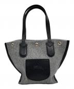 LONGCHAMPロンシャン）の古着「ROSEAU ESSENTIAL ハンドバッグ」｜グレー×ブラック
