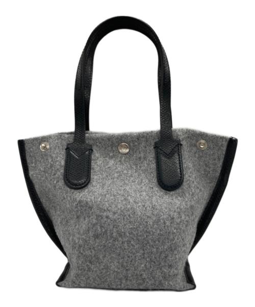LONGCHAMP（ロンシャン）LONGCHAMP (ロンシャン) ROSEAU ESSENTIAL ハンドバッグ グレー×ブラックの古着・服飾アイテム