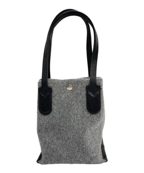 LONGCHAMP（ロンシャン）LONGCHAMP (ロンシャン) ROSEAU ESSENTIAL ハンドバッグ グレー×ブラックの古着・服飾アイテム
