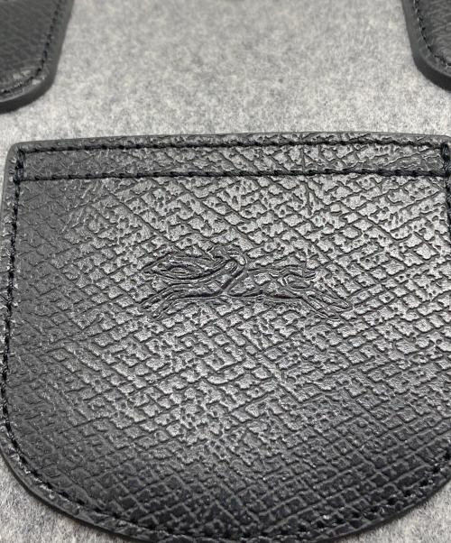 LONGCHAMP（ロンシャン）LONGCHAMP (ロンシャン) ROSEAU ESSENTIAL ハンドバッグ グレー×ブラックの古着・服飾アイテム