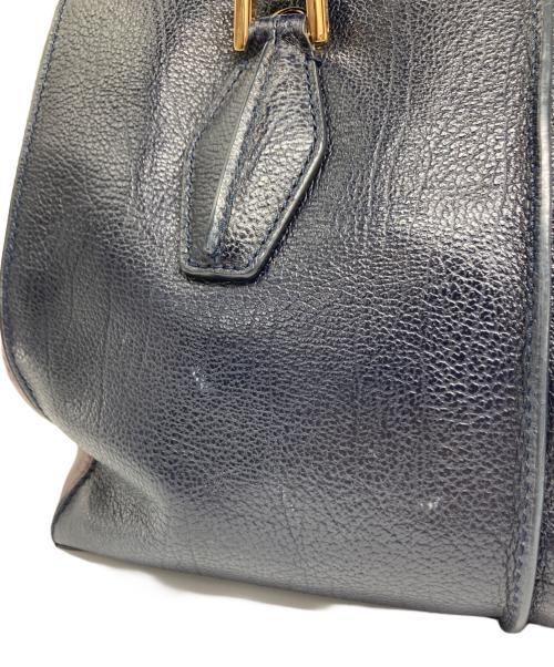 TOD'S（トッズ）TOD'S (トッズ) ハンドバッグ ネイビー×ブラウンの古着・服飾アイテム