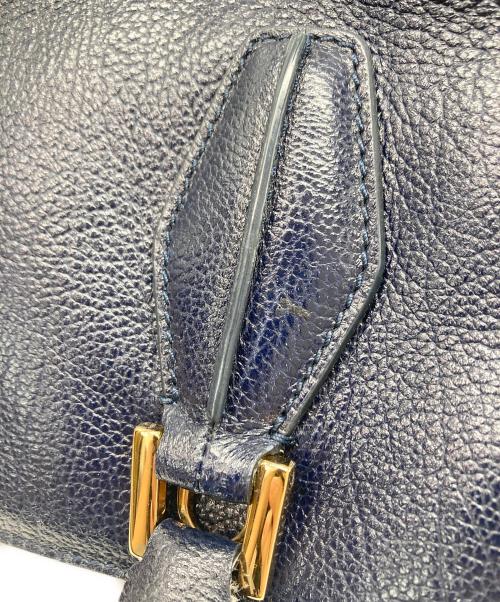 TOD'S（トッズ）TOD'S (トッズ) ハンドバッグ ネイビー×ブラウンの古着・服飾アイテム