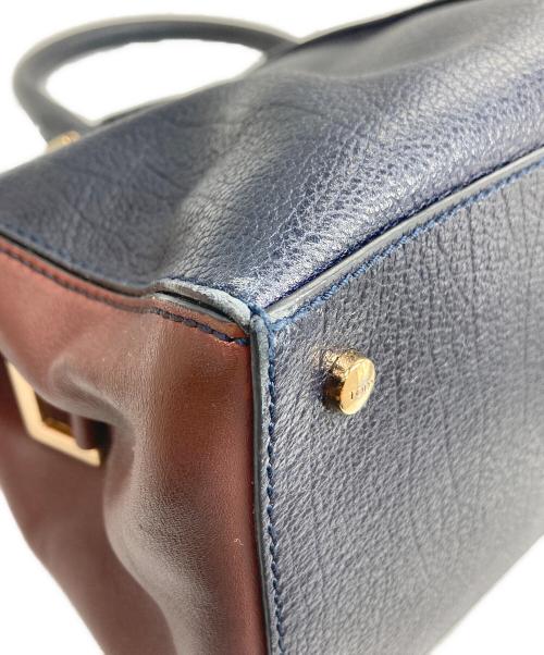 TOD'S（トッズ）TOD'S (トッズ) ハンドバッグ ネイビー×ブラウンの古着・服飾アイテム