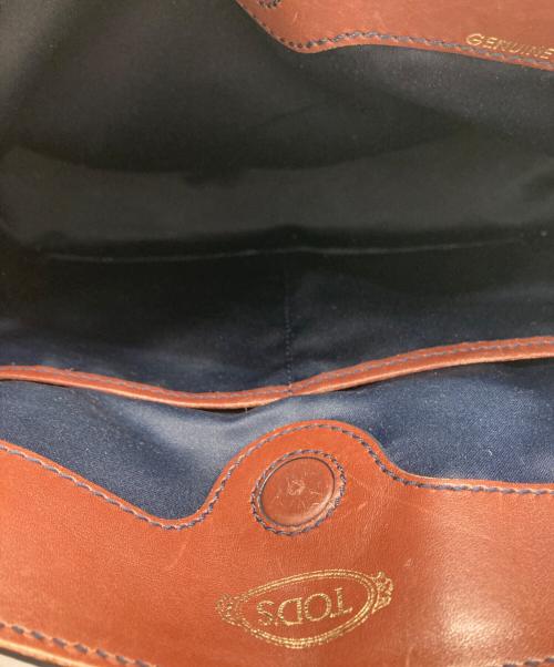 TOD'S（トッズ）TOD'S (トッズ) ハンドバッグ ネイビー×ブラウンの古着・服飾アイテム