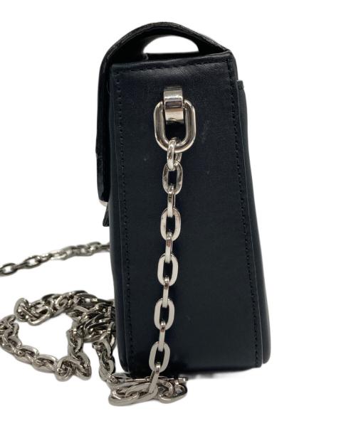 BALLY（バリー）BALLY (バリー) チェーンショルダーバッグ ブラック×シルバーの古着・服飾アイテム