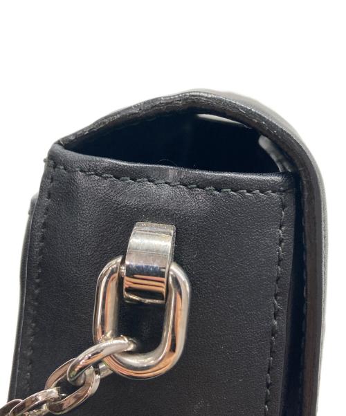 BALLY（バリー）BALLY (バリー) チェーンショルダーバッグ ブラック×シルバーの古着・服飾アイテム