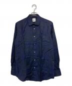 PAUL SMITHポールスミス）の古着「フラワージャガードシャツ」｜ネイビー