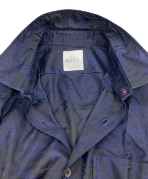 PAUL SMITH（ポールスミス）PAUL SMITH (ポールスミス) フラワージャガードシャツ ネイビー サイズ:Lの古着・服飾アイテム
