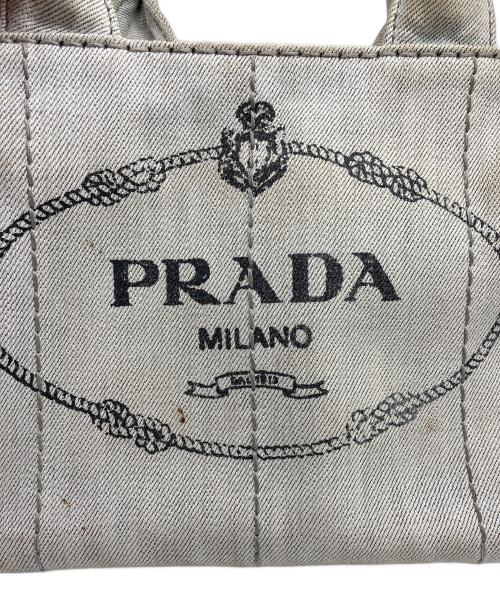 PRADA（プラダ）PRADA (プラダ) カナパ デニム2WAYバッグ グレーの古着・服飾アイテム