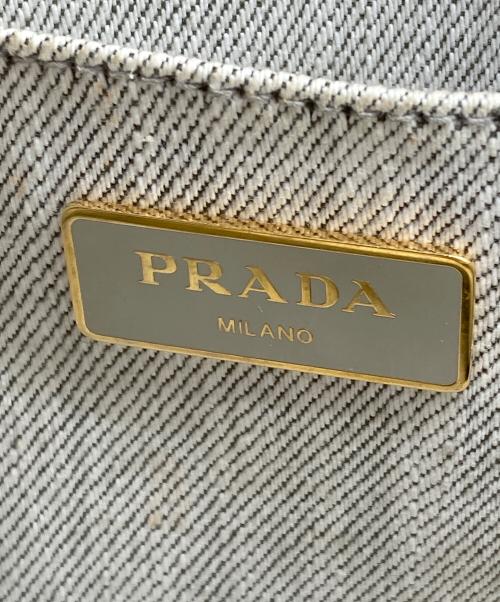 PRADA（プラダ）PRADA (プラダ) カナパ デニム2WAYバッグ グレーの古着・服飾アイテム