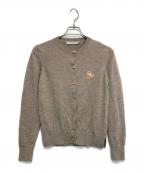 maison kitsuneメゾンキツネ）の古着「チラックスフォックス パッチ アジャステッド クルーネック カーディガン」｜ブラウン