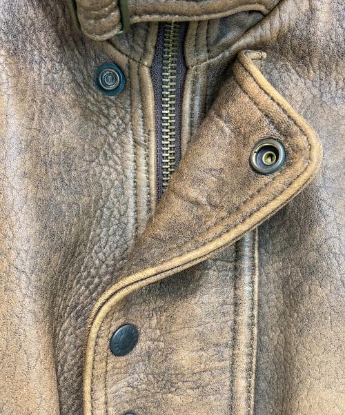 ACTION HOUSE（アクション ハウス）ACTION HOUSE (アクション ハウス) フライトレザージャケット ブラウン サイズ:Sの古着・服飾アイテム