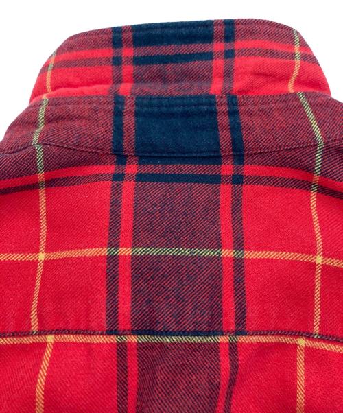 COMME des GARCONS HOMME（コムデギャルソン オム）COMME des GARCONS HOMME (コムデギャルソン オム) 切替チェックシャツ レッド×ブラック サイズ:Sの古着・服飾アイテム