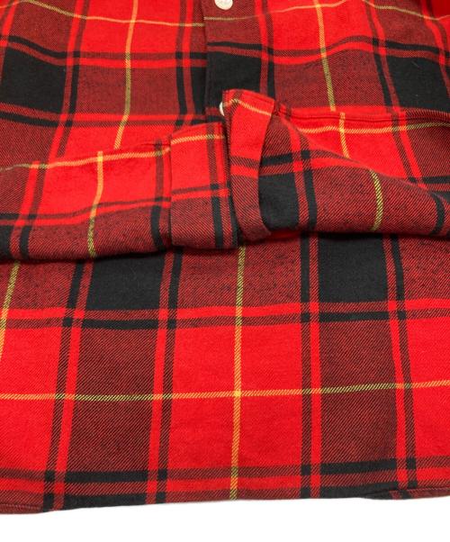 COMME des GARCONS HOMME（コムデギャルソン オム）COMME des GARCONS HOMME (コムデギャルソン オム) 切替チェックシャツ レッド×ブラック サイズ:Sの古着・服飾アイテム