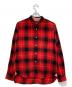 COMME des GARCONS HOMME（コムデギャルソン オム）の古着「切替チェックシャツ」｜レッド×ブラック