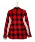 COMME des GARCONS HOMME (コムデギャルソン オム) 切替チェックシャツ レッド×ブラック サイズ:S：6000円