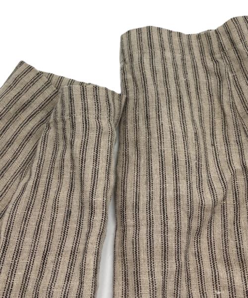 fog linen work（フォグリネンワーク）fog linen work (フォグリネンワーク) リネンストライプシャツワンピース ベージュ サイズ:Freeの古着・服飾アイテム