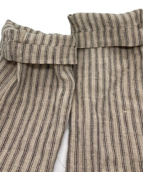 fog linen work（フォグリネンワーク）fog linen work (フォグリネンワーク) リネンストライプシャツワンピース ベージュ サイズ:Freeの古着・服飾アイテム