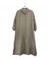 fog linen work（フォグリネンワーク）の古着「リネンストライプシャツワンピース」｜ベージュ
