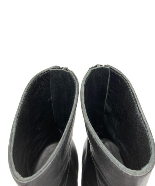 ANN DEMEULEMEESTER（アンドゥムルメステール）ANN DEMEULEMEESTER (アンドゥムルメステール) オープントゥバックジップウェッジソールブーツ ブラック サイズ:36の古着・服飾アイテム