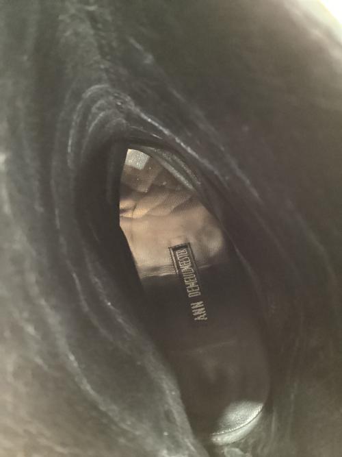 ANN DEMEULEMEESTER（アンドゥムルメステール）ANN DEMEULEMEESTER (アンドゥムルメステール) オープントゥバックジップウェッジソールブーツ ブラック サイズ:36の古着・服飾アイテム