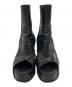 ANN DEMEULEMEESTER (アンドゥムルメステール) オープントゥバックジップウェッジソールブーツ ブラック サイズ:36：20000円
