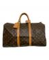LOUIS VUITTON（ルイ ヴィトン）の古着「キーポル50 モノグラム トラベルバッグ」｜ブラウン