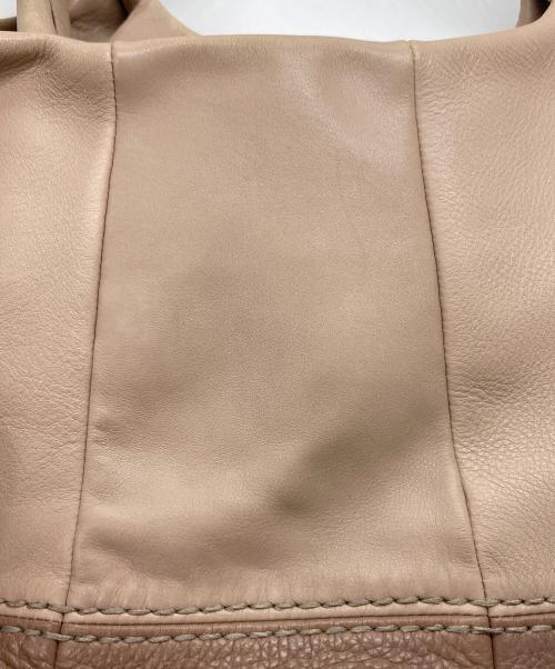 TOD'S（トッズ）TOD'S (トッズ) レザートートバッグ ピンク×ベージュの古着・服飾アイテム