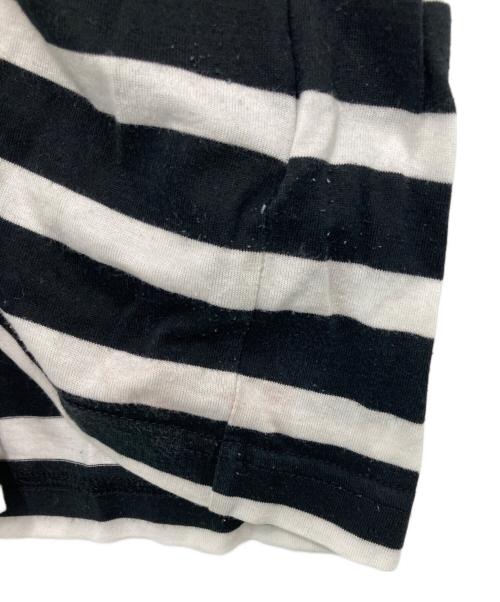 JUNYA WATANABE COMME des GARCONS（(ジュンヤワタナベ コムデギャルソン）JUNYA WATANABE COMME des GARCONS ((ジュンヤワタナベ コムデギャルソン) 半袖ボーダーカーディガン ブラック×ホワイト サイズ:-の古着・服飾アイテム