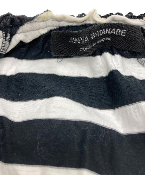 JUNYA WATANABE COMME des GARCONS（(ジュンヤワタナベ コムデギャルソン）JUNYA WATANABE COMME des GARCONS ((ジュンヤワタナベ コムデギャルソン) 半袖ボーダーカーディガン ブラック×ホワイト サイズ:-の古着・服飾アイテム